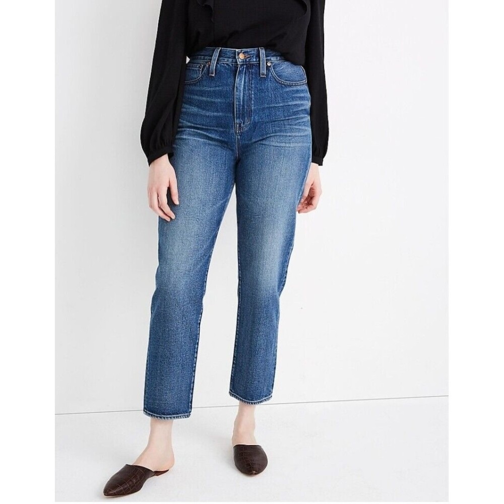Madewell The Mom Jean in Downey Wash Sz 28